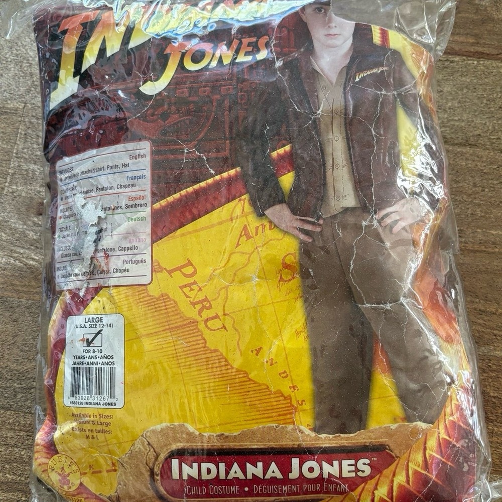 Indiana Jones Child Costume Large (12-14) Dress Up Outfit
